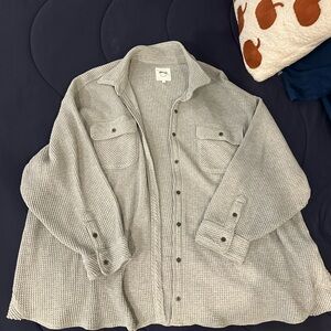 Aerie Gray Button Down Shirt